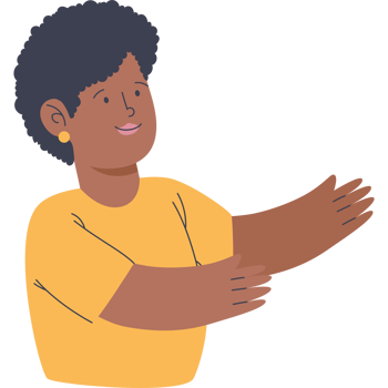 young afro woman png