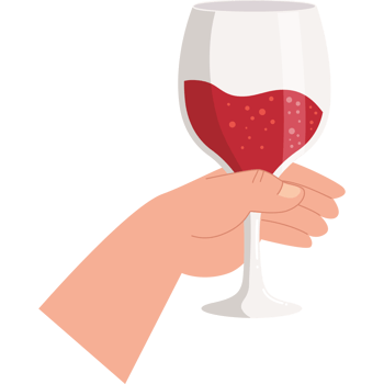 hand with wine cup png