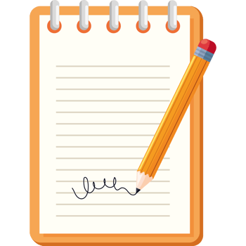 pencil with notebook supplies png