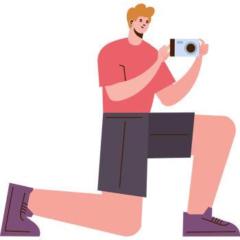 blond young photographer man png
