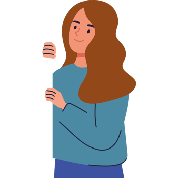 young woman with label png