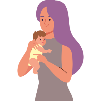 love mother hugging baby png