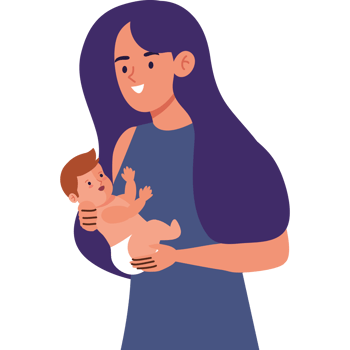 love mother carrying baby png