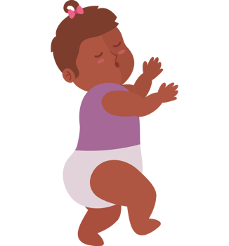 afro little girl baby png