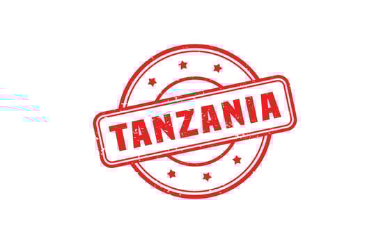 TANZANIA rubber stamp with grunge style on white background vector