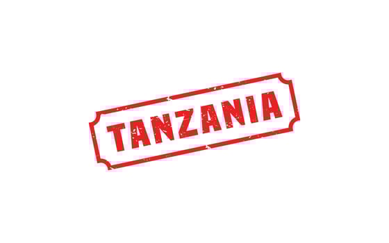 TANZANIA rubber stamp with grunge style on white background vector
