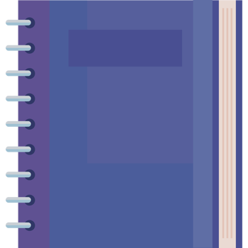 purple notebook school supply png