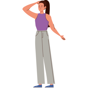young tall woman png