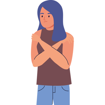 woman with fear mood png