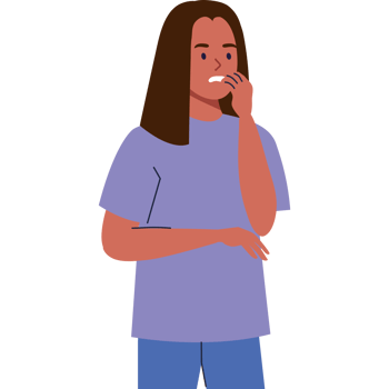 woman with phobia mood png