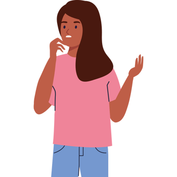 woman with stress mood png