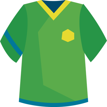 green sport uniform shirt png