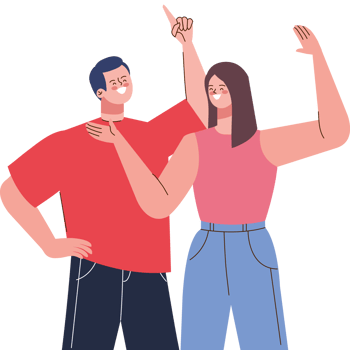 lovers couple celebrating characters png