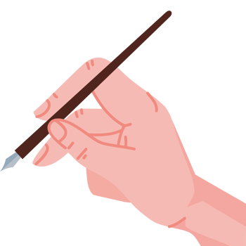 hand writing with fountain pen png