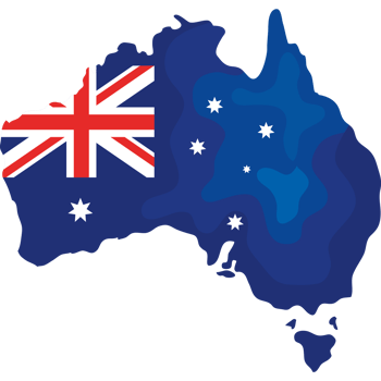 australian flag in map png