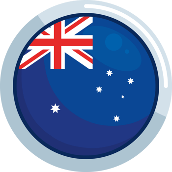 australian flag in button png