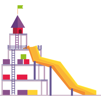 yellow playground slide png