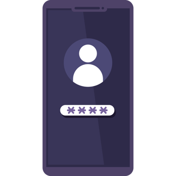 smartphone with password access png