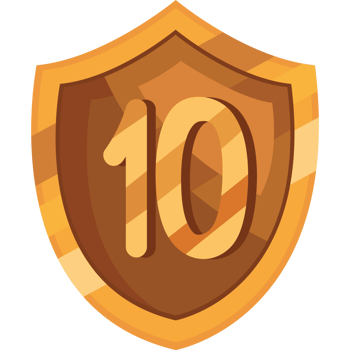 ten annivesary golden badge png