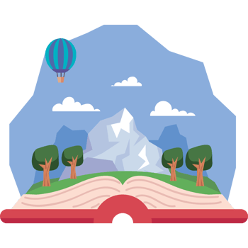 book stories with balloon travel png