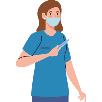 female doctor with syringe png