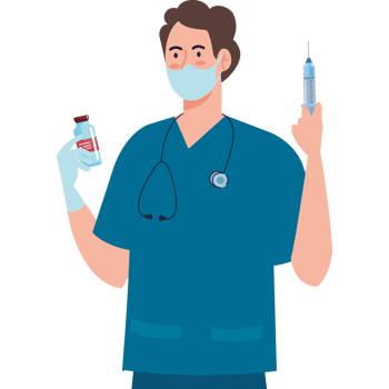 male doctor with vaccine png