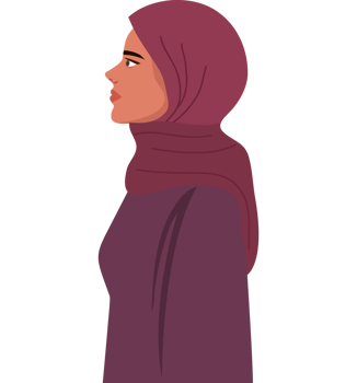 young iranian woman profile png