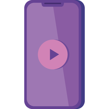 smartphone with play button png