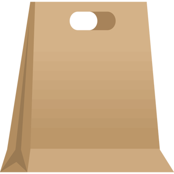 carton shopping bag mockup png