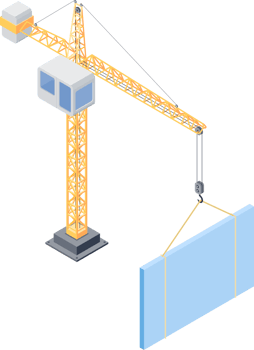 Crane industry illustration png
