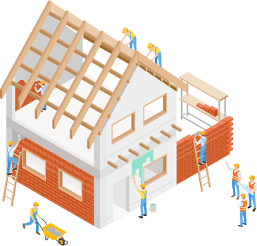 Construction house illustration png