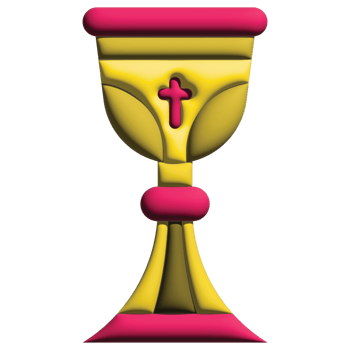 3D rendering  chalice in easter set png
