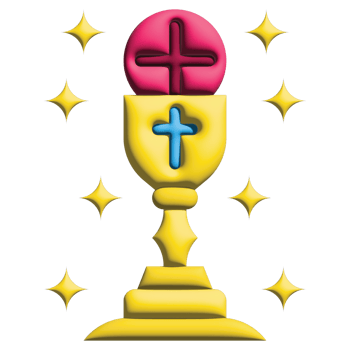 3D rendering  eucharist in easter set png