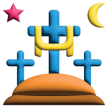 3D rendering  golgotha in easter set png