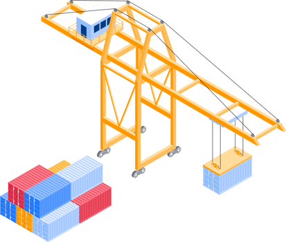 Container isometric illustration png