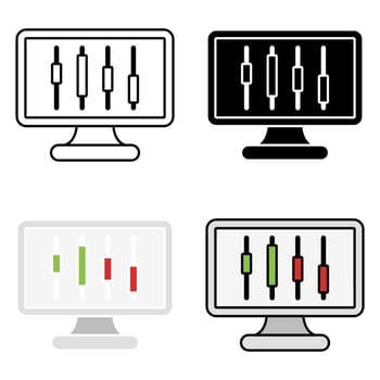 Digital Trade in flat style isolated vector