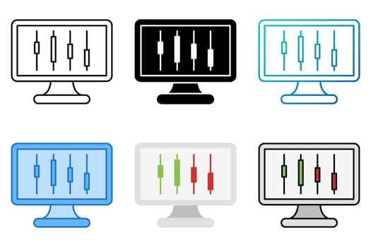 Digital Trade in flat style isolated vector
