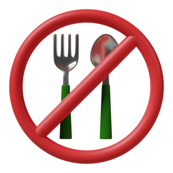No food 3d icon illustration png