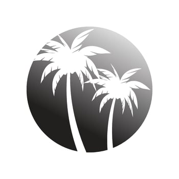 Palm tree summer logo and symbol template vector design