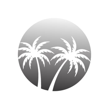 Palm tree summer logo and symbol template vector design