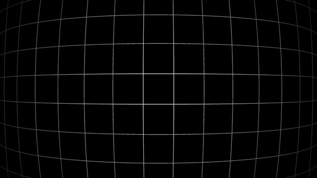 Wireframe space background with perspective grid lines. Flat rounded virtual space surface. Design for technology, network, illustration, construction, and digital data visualization. vector