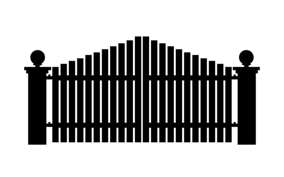 iron main gate. House gate vector. vector
