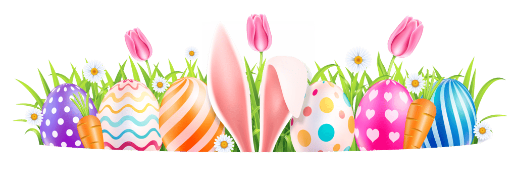 Easter egg in grass background png