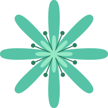 Floral flower elements symbol icons colorful png