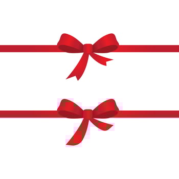 Red ribbon Vector illustration