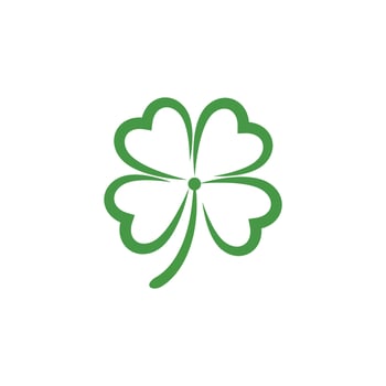 Green Clover Leaf Logo Template vector