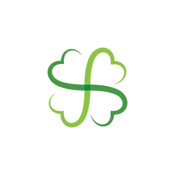 Green Clover Leaf Logo Template vector