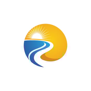 River vector icon illustration