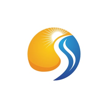 River vector icon illustration