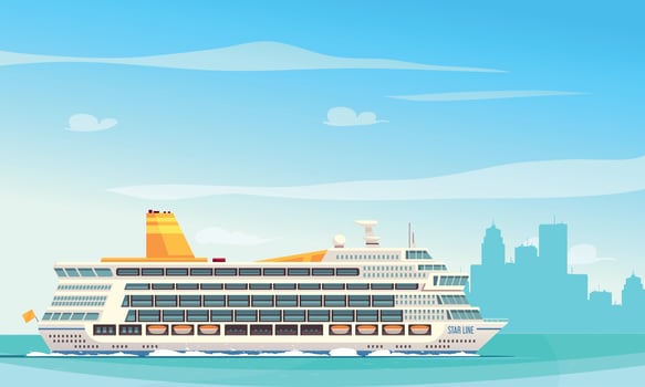 Cruise Ships Background vector